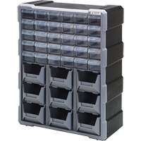 Drawer Cabinet, Plastic, 39 Drawers, 15" x 6-1/4" x 18-3/4", Black Auto Electric Service Ltd.