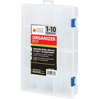 Boîte &agrave; compartiments en plastique, 7,75" la x 11,75" p x 2,2" h, 10 compartiments Auto Electric Service Ltd.