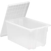 Heavy-Duty Stack & Nest Tote, 15" x 19.5" x 29.5", Clear Auto Electric Service Ltd.