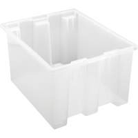 Heavy-Duty Stack & Nest Tote, 10" x 15.5" x 19.5", Clear Auto Electric Service Ltd.
