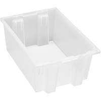 Heavy-Duty Stack & Nest Tote, 8" x 13.5" x 19.5", Clear Auto Electric Service Ltd.