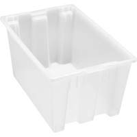 Heavy-Duty Stack & Nest Tote, 15" x 19.5" x 29.5", Clear Auto Electric Service Ltd.