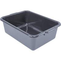 All-Purpose Flat-Bottom Storage Tub, 7" H x 15" D x 21" L, Plastic, Grey Auto Electric Service Ltd.