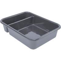 All-Purpose Compartmentalized Storage Tub, 5" H x 15" D x 20" L, Plastic, Grey Auto Electric Service Ltd.