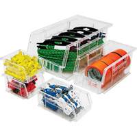 Crystal Clear Ultra Bins, 8-1/4" W x 7" H x 14-3/4" D, Clear Auto Electric Service Ltd.