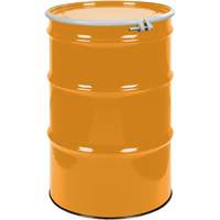 Barils en acier, 55 gal. US (45 gal. imp.), Non doubl&eacute;, Orange, Dessus ouvert, UN1A2/Y1.5/150, Calibre 16 Auto Electric Service Ltd.