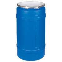 Barils en poly&eacute;thyl&egrave;ne, 30 gal. US (25 gal. imp.), Dessus ouvert, Bleu Auto Electric Service Ltd.