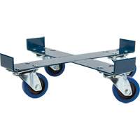 Chariot pour baril, Acier, Capacit&eacute;e 1400 lb, Diam&egrave;tre 24", Roue en &eacute;lastique bleu Auto Electric Service Ltd.