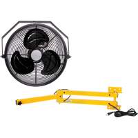 Industrial Workstation Fan Kit with Double Locking Arm, Industrial, 3 Speed, 12" Diameter Auto Electric Service Ltd.