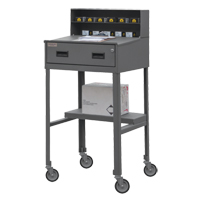 Shop Desk, 23" W x 20" D x 47-3/4" H, Grey Auto Electric Service Ltd.