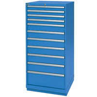 Drawer Cabinets, 11 Drawers, 28-1/4" W x 28-1/2" D x 59-1/2" H, Bright blue Auto Electric Service Ltd.