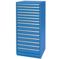 Drawer Cabinets, 15 Drawers, 28-1/4" W x 28-1/2" D x 59-1/2" H, Bright blue Auto Electric Service Ltd.