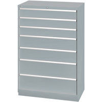 Drawer Cabinets, 7 Drawers, 40-1/4" W x 22-1/2" D x 59-1/2" H, Grey Auto Electric Service Ltd.