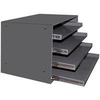 Casiers pour boîtes &agrave; compartiments, Acier, 4 compartiments, 20" la x 15-3/4" p, 15" h, Gris Auto Electric Service Ltd.