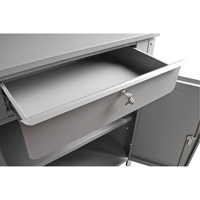 Cabinet Style Shop Desk, 34-1/2" W x 30" D x 53" H, Grey Auto Electric Service Ltd.