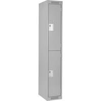 Casiers Clean Line, 2 niveaux, 12" x 18" x 72", Acier, Gris, Rivet (assembl&eacute;) Auto Electric Service Ltd.