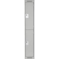 Casiers Clean Line, 2 niveaux, 12" x 18" x 72", Acier, Gris, Rivet (assembl&eacute;) Auto Electric Service Ltd.