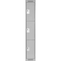 Clean Line Lockers, 3 -tier, 12" x 18" x 72", Steel, Grey, Rivet (Assembled) Auto Electric Service Ltd.
