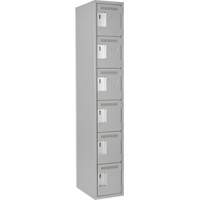 Petits casiers Clean Line, 6 niveaux, 12" x 18" x 72", Acier, Gris, Rivet (assembl&eacute;) Auto Electric Service Ltd.
