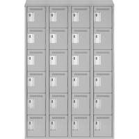 Clean Line Lockerette , 6 -tier, Bank of 4, 48" x 18" x 78", Steel, Grey, Rivet (Assembled) Auto Electric Service Ltd.