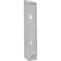 Casiers Clean Line, 2 niveaux, 12" x 18" x 82", Acier, Gris, Rivet (assembl&eacute;) Auto Electric Service Ltd.
