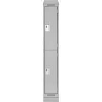 Casiers Clean Line, 2 niveaux, 12" x 18" x 82", Acier, Gris, Rivet (assembl&eacute;) Auto Electric Service Ltd.