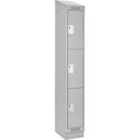 Casiers Clean Line, 3 niveaux, 12" x 18" x 82", Acier, Gris, Rivet (assembl&eacute;) Auto Electric Service Ltd.