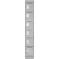 Clean Line Lockerette, 6 -tier, 12" x 18" x 82", Steel, Grey, Rivet (Assembled) Auto Electric Service Ltd.