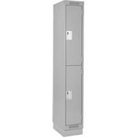 Clean Line Lockers, 2 -tier, 12" x 18" x 76", Steel, Grey, Rivet (Assembled) Auto Electric Service Ltd.