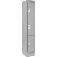 Clean Line Lockers, 3 -tier, 12" x 18" x 76", Steel, Grey, Rivet (Assembled) Auto Electric Service Ltd.