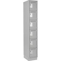 Petits casiers Clean Line, 6 niveaux, 12" x 18" x 76", Acier, Gris, Rivet (assembl&eacute;) Auto Electric Service Ltd.