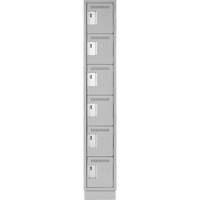 Petits casiers Clean Line, 6 niveaux, 12" x 18" x 76", Acier, Gris, Rivet (assembl&eacute;) Auto Electric Service Ltd.