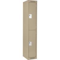Casiers Clean Line, 2 niveaux, 12" x 18" x 72", Acier, Beige, Rivet (assembl&eacute;) Auto Electric Service Ltd.
