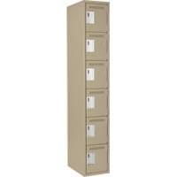 Petits casiers Clean Line, 6 niveaux, 12" x 18" x 72", Acier, Beige, Rivet (assembl&eacute;) Auto Electric Service Ltd.