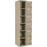 Clean Line Lockerette, 6 -tier, Bank of 4, 48" x 18" x 72", Steel, Beige, Rivet (Assembled) Auto Electric Service Ltd.