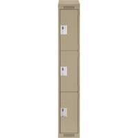 Clean Line Lockers, 3 -tier, 12" x 18" x 78", Steel, Beige, Rivet (Assembled) Auto Electric Service Ltd.