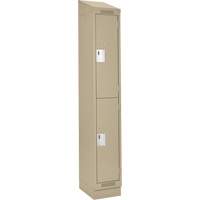Casiers Clean Line, 2 niveaux, 12" x 18" x 82", Acier, Beige, Rivet (assembl&eacute;) Auto Electric Service Ltd.