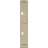 Casiers Clean Line, 2 niveaux, 12" x 18" x 82", Acier, Beige, Rivet (assembl&eacute;) Auto Electric Service Ltd.