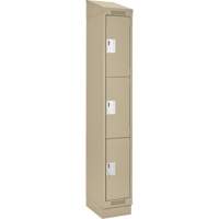 Casiers Clean Line, 3 niveaux, 12" x 18" x 82", Acier, Beige, Rivet (assembl&eacute;) Auto Electric Service Ltd.