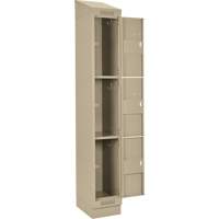 Clean Line Lockers, 3 -tier, Bank of 4, 48" x 18" x 82", Steel, Beige, Rivet (Assembled) Auto Electric Service Ltd.