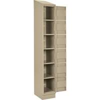 Clean Line Lockerette , 6 -tier, Bank of 4, 48" x 18" x 82", Steel, Beige, Rivet (Assembled) Auto Electric Service Ltd.