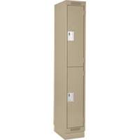 Casiers Clean Line, 2 niveaux, 12" x 18" x 76", Acier, Beige, Rivet (assembl&eacute;) Auto Electric Service Ltd.