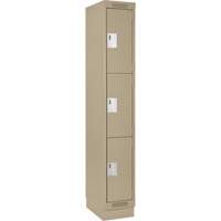 Casiers Clean Line, 3 niveaux, 12" x 18" x 76", Acier, Beige, Rivet (assembl&eacute;) Auto Electric Service Ltd.