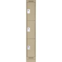 Casiers Clean Line, 3 niveaux, 12" x 18" x 76", Acier, Beige, Rivet (assembl&eacute;) Auto Electric Service Ltd.
