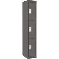 Clean Line Lockers, 3 -tier, 12" x 18" x 72", Steel, Charcoal, Rivet (Assembled) Auto Electric Service Ltd.