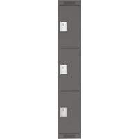 Clean Line Lockers, 3 -tier, 12" x 18" x 72", Steel, Charcoal, Rivet (Assembled) Auto Electric Service Ltd.