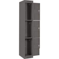 Clean Line Lockers, 3 -tier, Bank of 4, 48" x 18" x 72", Steel, Charcoal, Rivet (Assembled) Auto Electric Service Ltd.