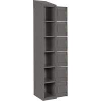 Clean Line Lockerette, 6 -tier, Bank of 4, 48" x 18" x 78", Steel, Charcoal, Rivet (Assembled) Auto Electric Service Ltd.