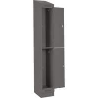 Casiers Clean Line, 2 niveaux, Bloc de 4, 48" x 18" x 82", Acier, Charbon, Rivet (assembl&eacute;) Auto Electric Service Ltd.