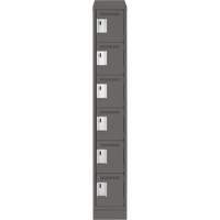 Clean Line Lockerette, 6 -tier, 12" x 18" x 82", Steel, Charcoal, Rivet (Assembled) Auto Electric Service Ltd.